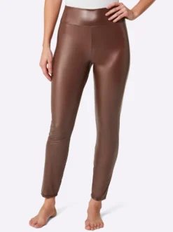 Leggings in Leder-Optik