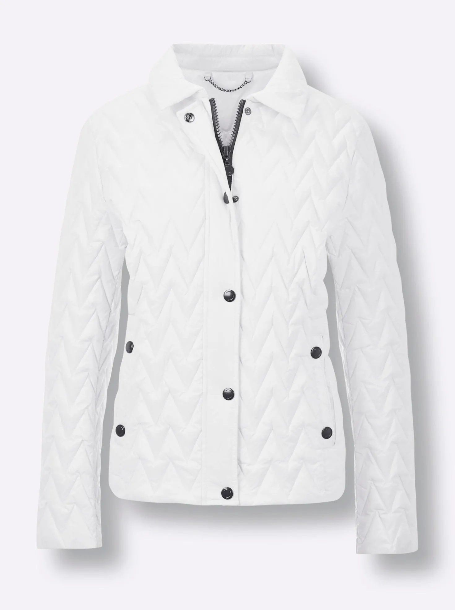 Leichtdaunenjacke mit schmückenden Accessoires