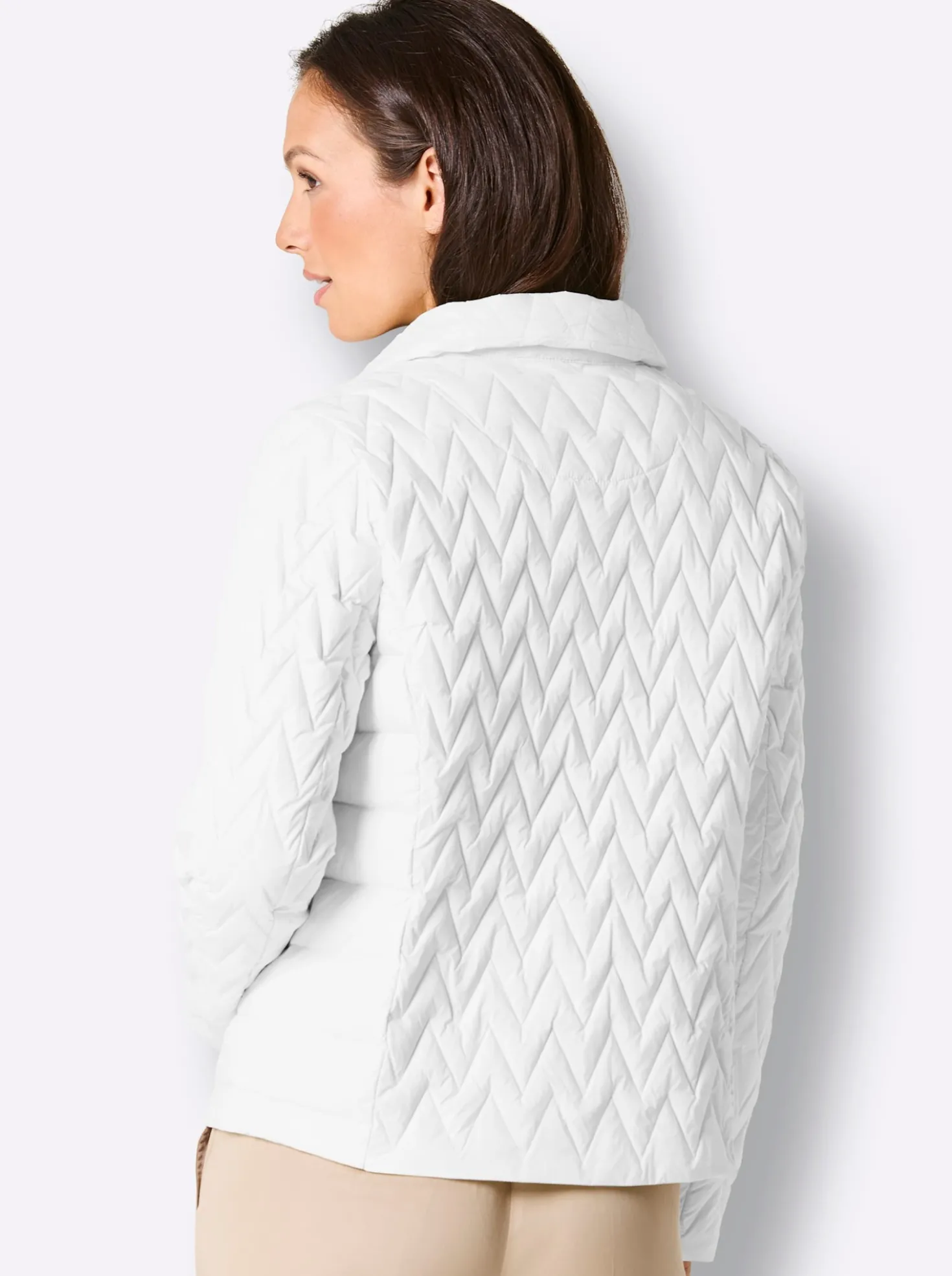 Leichtdaunenjacke mit schmückenden Accessoires