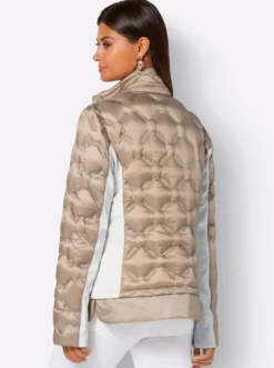 Leichtdaunenjacke mit seitlichen Jersey-Einsätzen