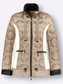 Leichtdaunenjacke mit seitlichen Jersey-Einsätzen