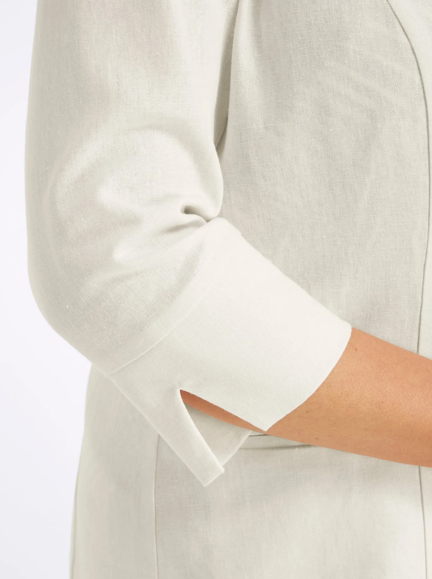 Leinenblazer mit 3/4-Arm