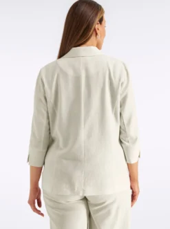 Leinenblazer mit 3/4-Arm