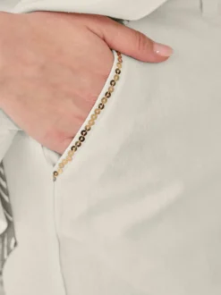 Leinenblazer mit 3/4-Arm