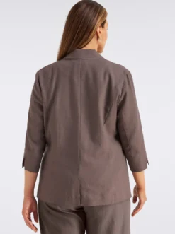 Leinenblazer mit 3/4-Arm