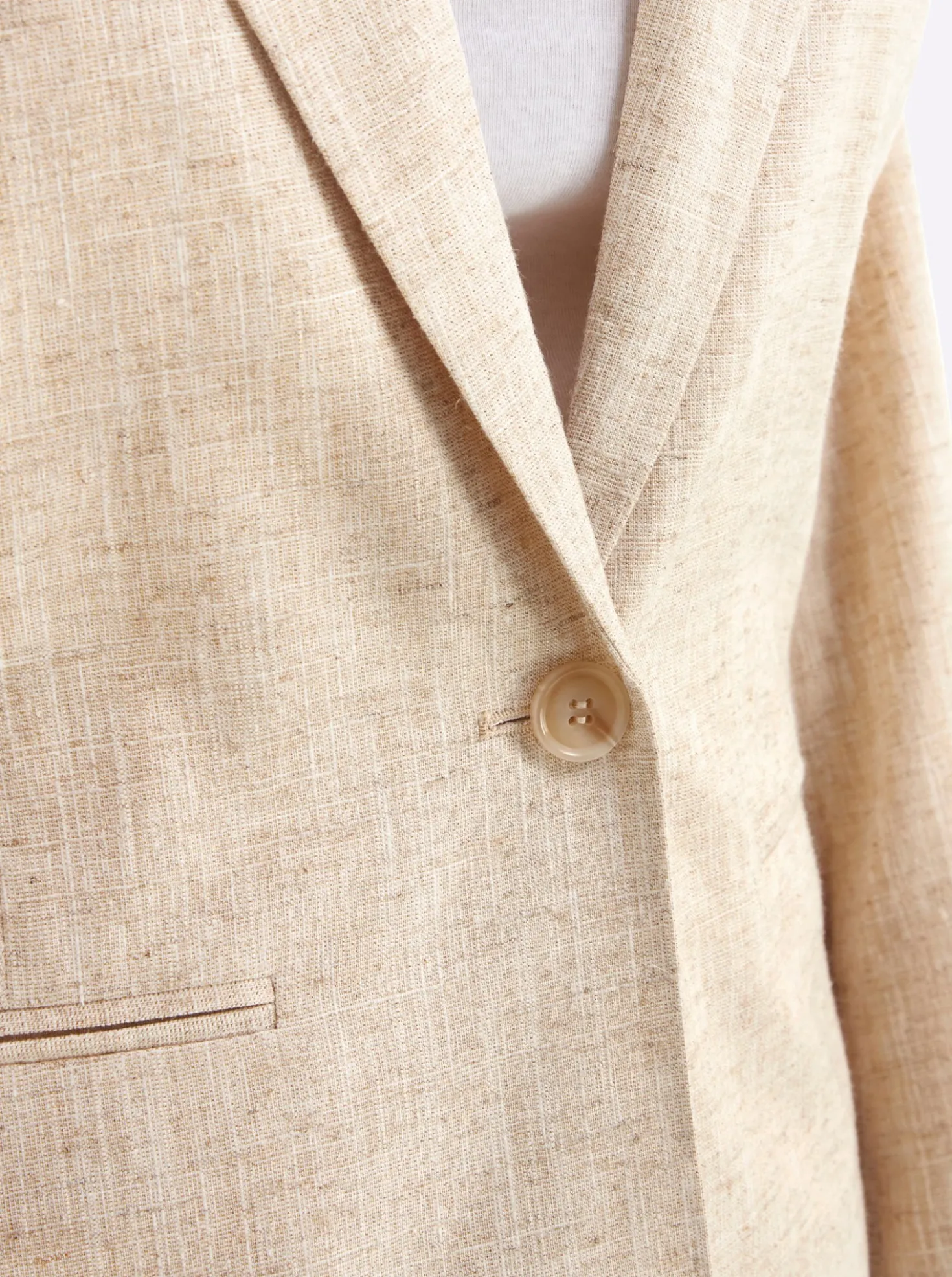 Leinenblazer mit Lurexfaden