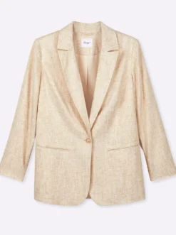Leinenblazer mit Lurexfaden