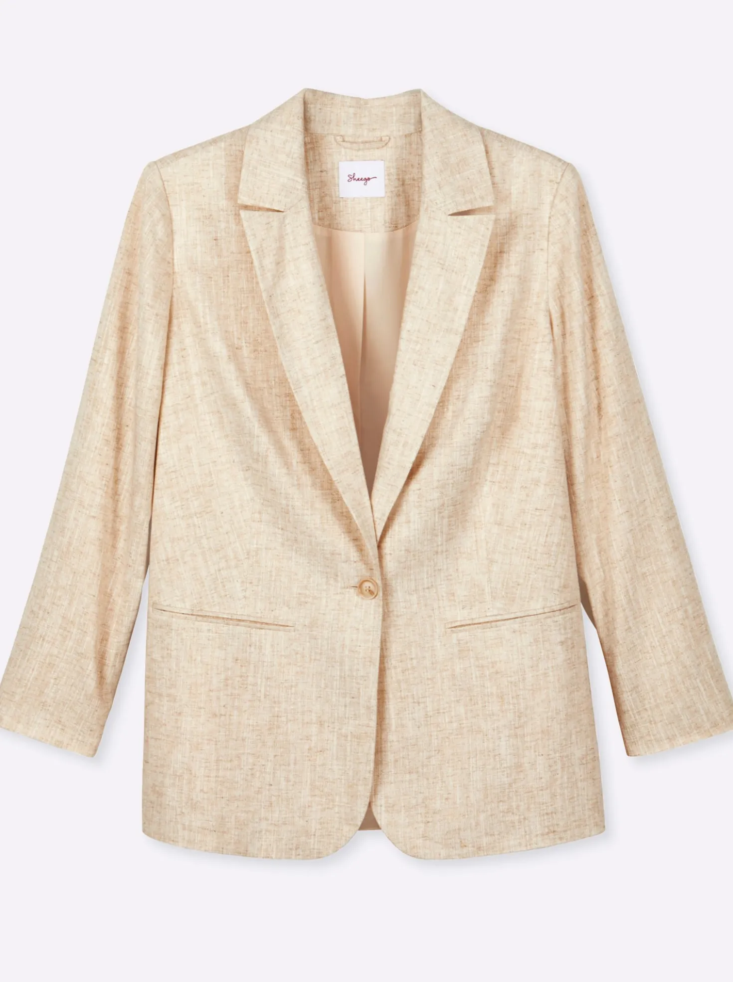 Leinenblazer mit Lurexfaden