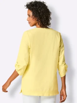 Leinenbluse im Tunika-Stil