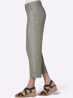 Leinenhose im Culotte-Stil