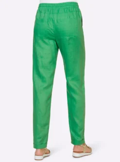 Leinenhose in Karotten-Form