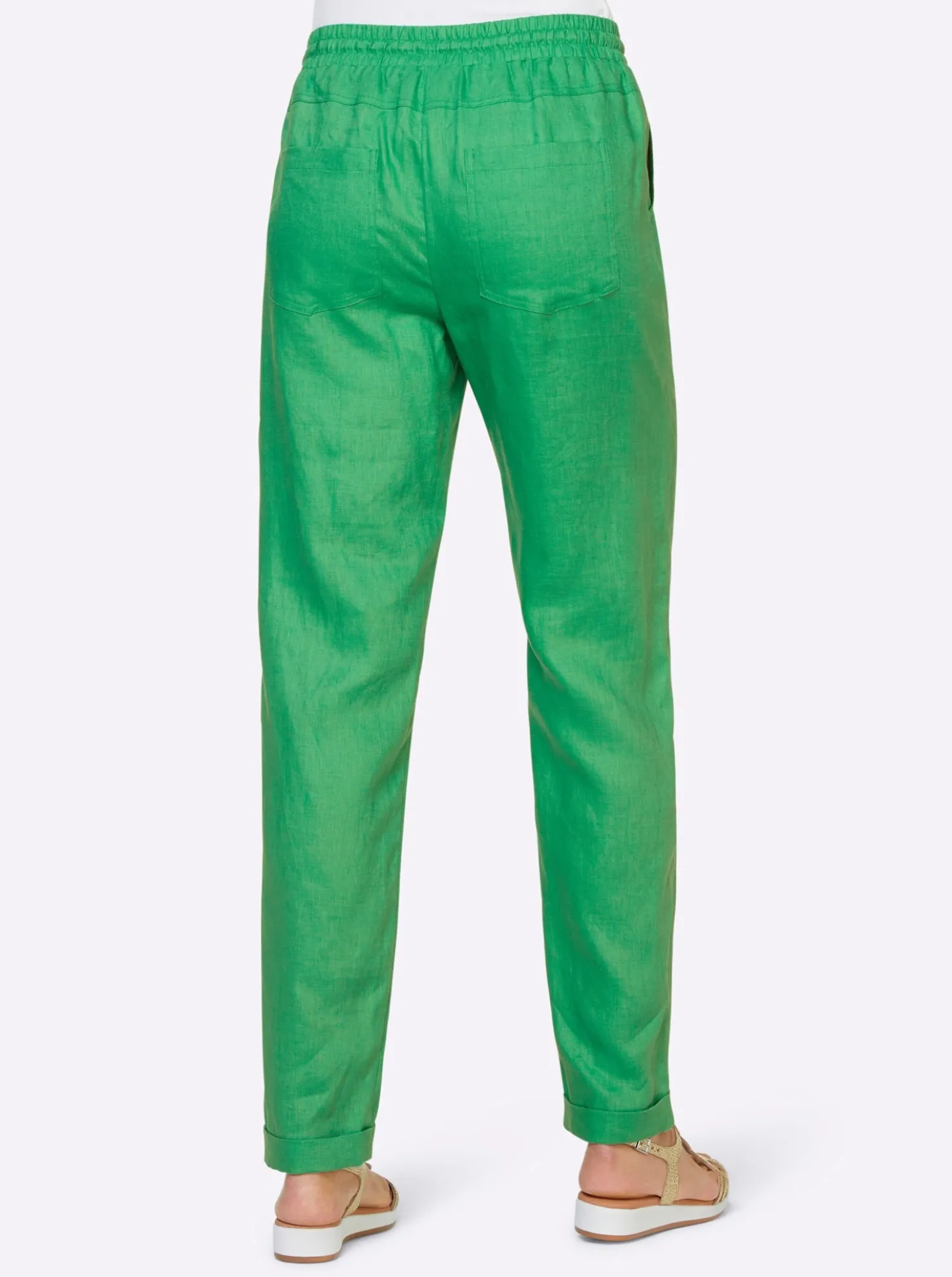 Leinenhose in Karotten-Form