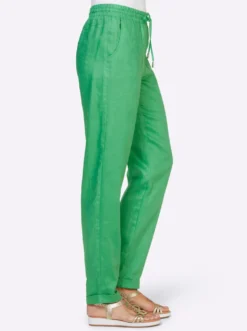 Leinenhose in Karotten-Form