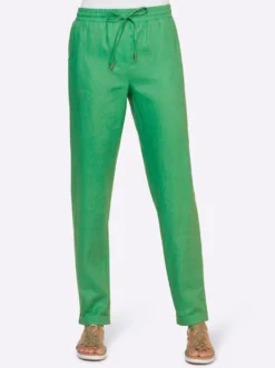 Leinenhose in Karotten-Form