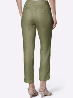 Leinenhose mit Längsnähten