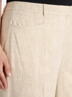 Leinenhose mit Lurexfaden