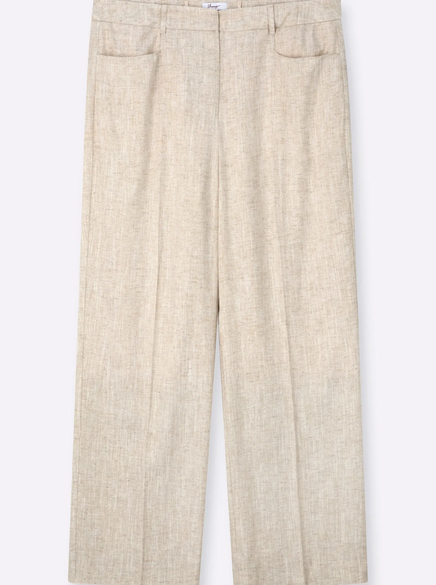 Leinenhose mit Lurexfaden