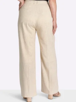 Leinenhose mit Lurexfaden