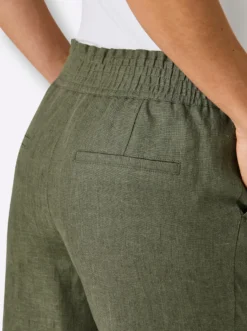 Leinenhose mit weitem Bein