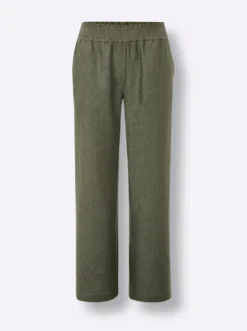 Leinenhose mit weitem Bein
