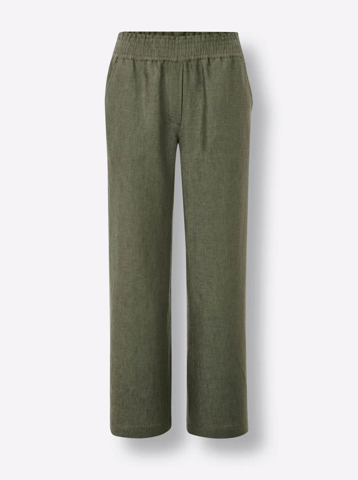 Leinenhose mit weitem Bein