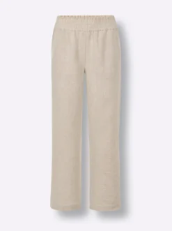 Leinenhose mit weitem Bein