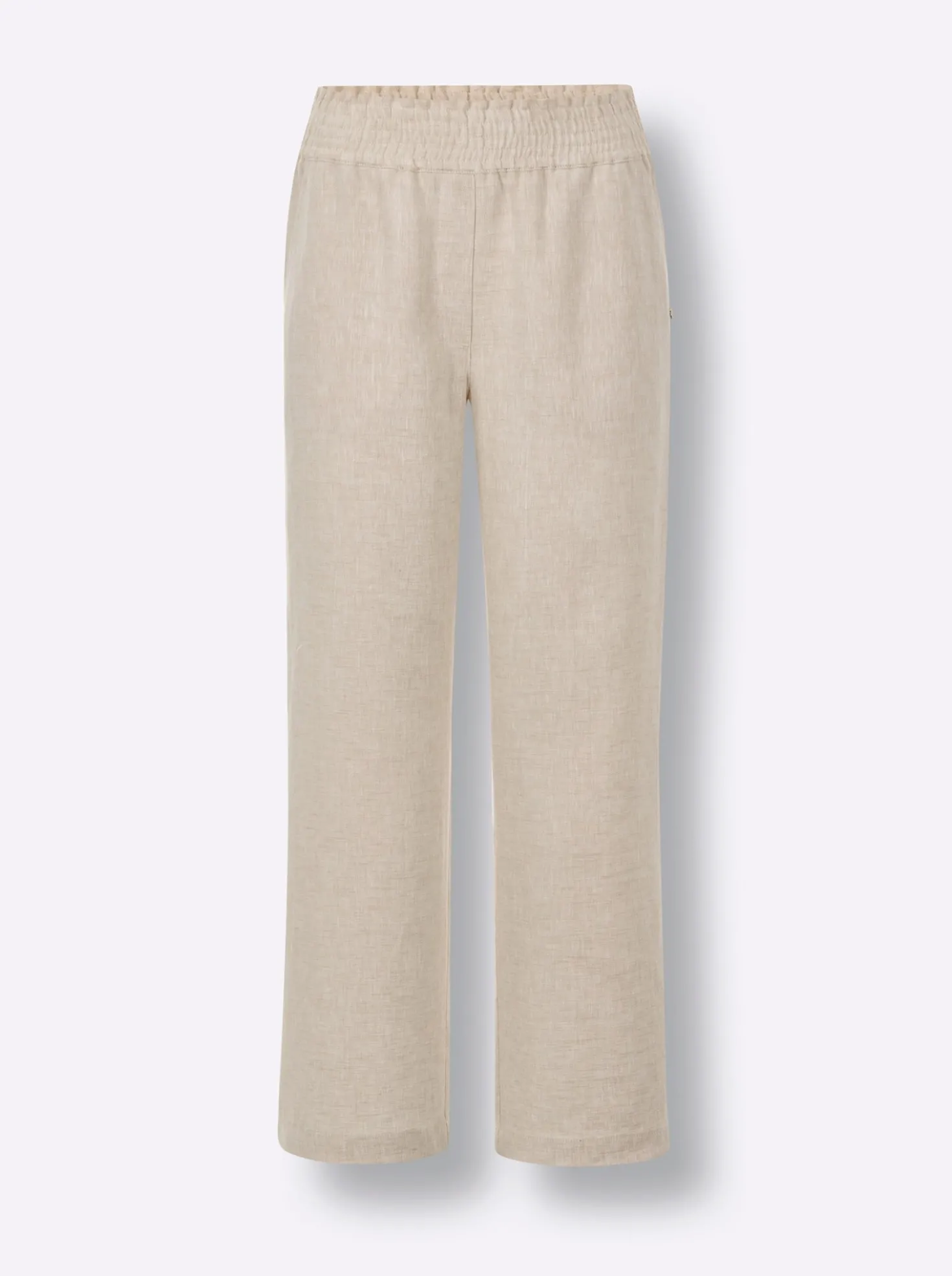 Leinenhose mit weitem Bein