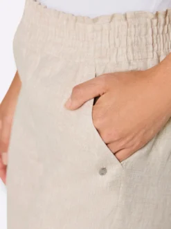 Leinenhose mit weitem Bein