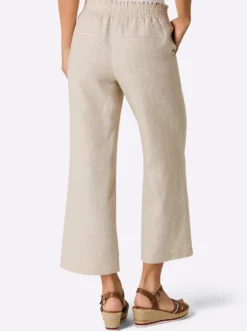 Leinenhose mit weitem Bein
