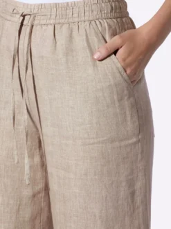 Leinenhose mit weitem Bein