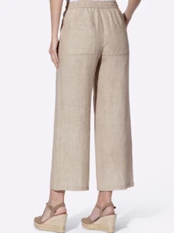 Leinenhose mit weitem Bein
