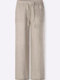 Leinenhose mit weitem Bein
