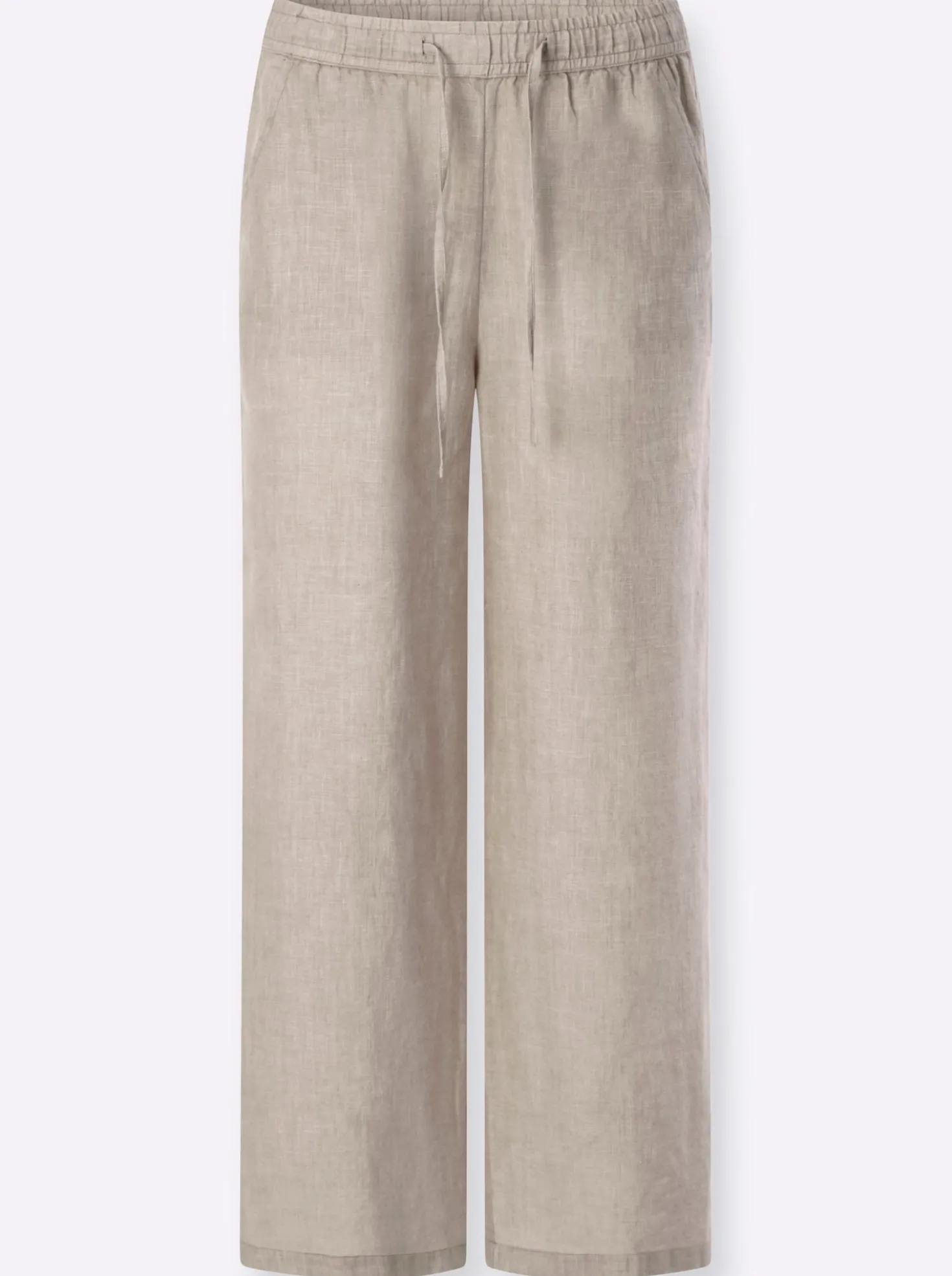 Leinenhose mit weitem Bein