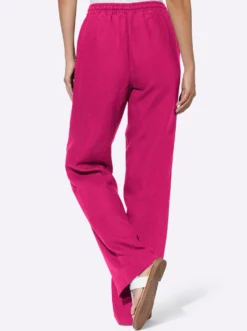 Leinenhose mit weitem Bein