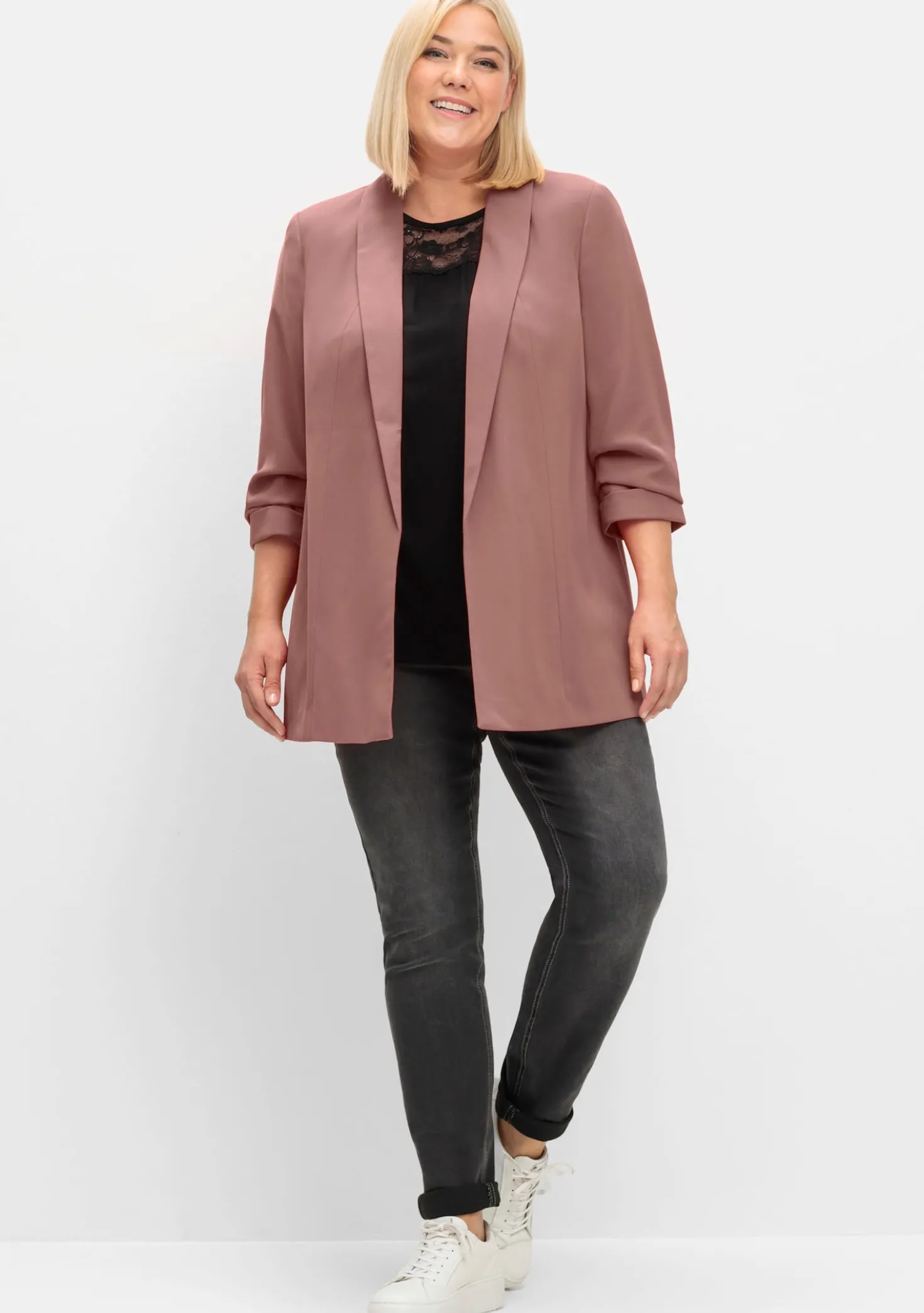 Longblazer mit Schalkragen