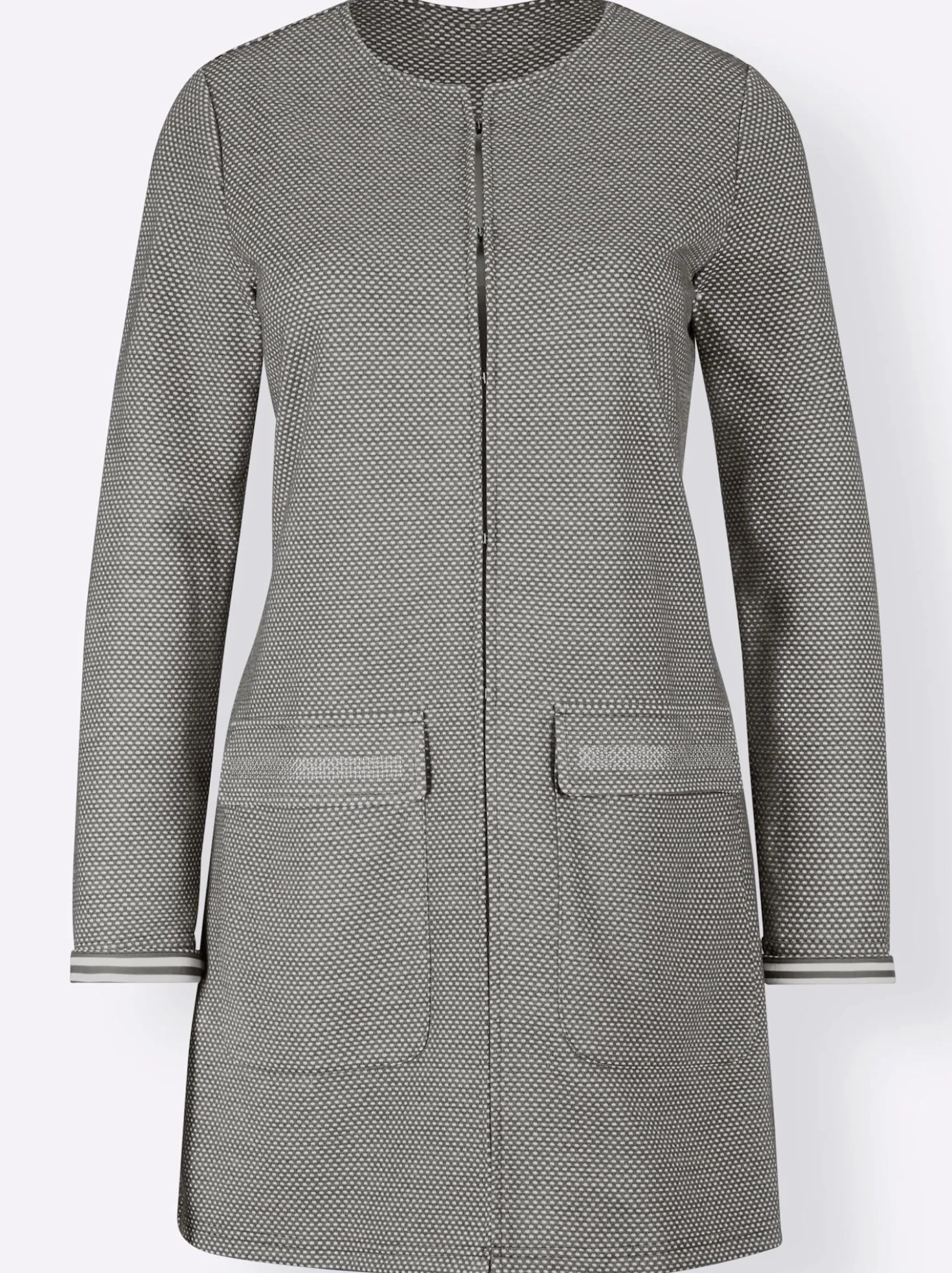 Longblazer mit Waben-Struktur