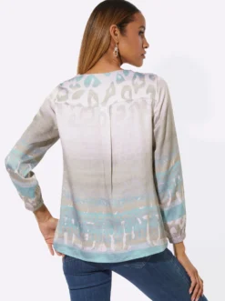 Longbluse im seidig matten Glanz