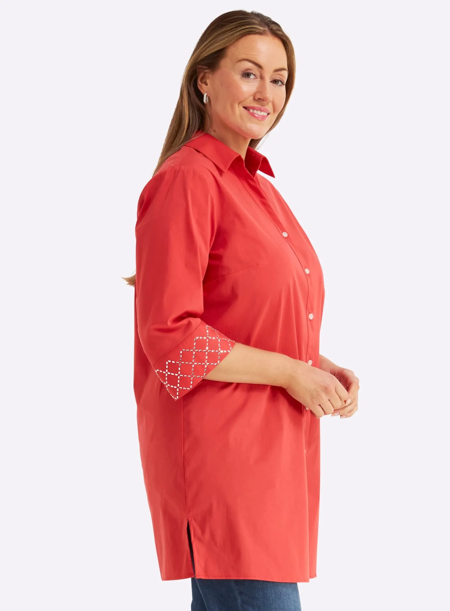 Longbluse in leichter A-Linie