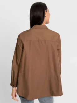 Longbluse in weiter A-Linie