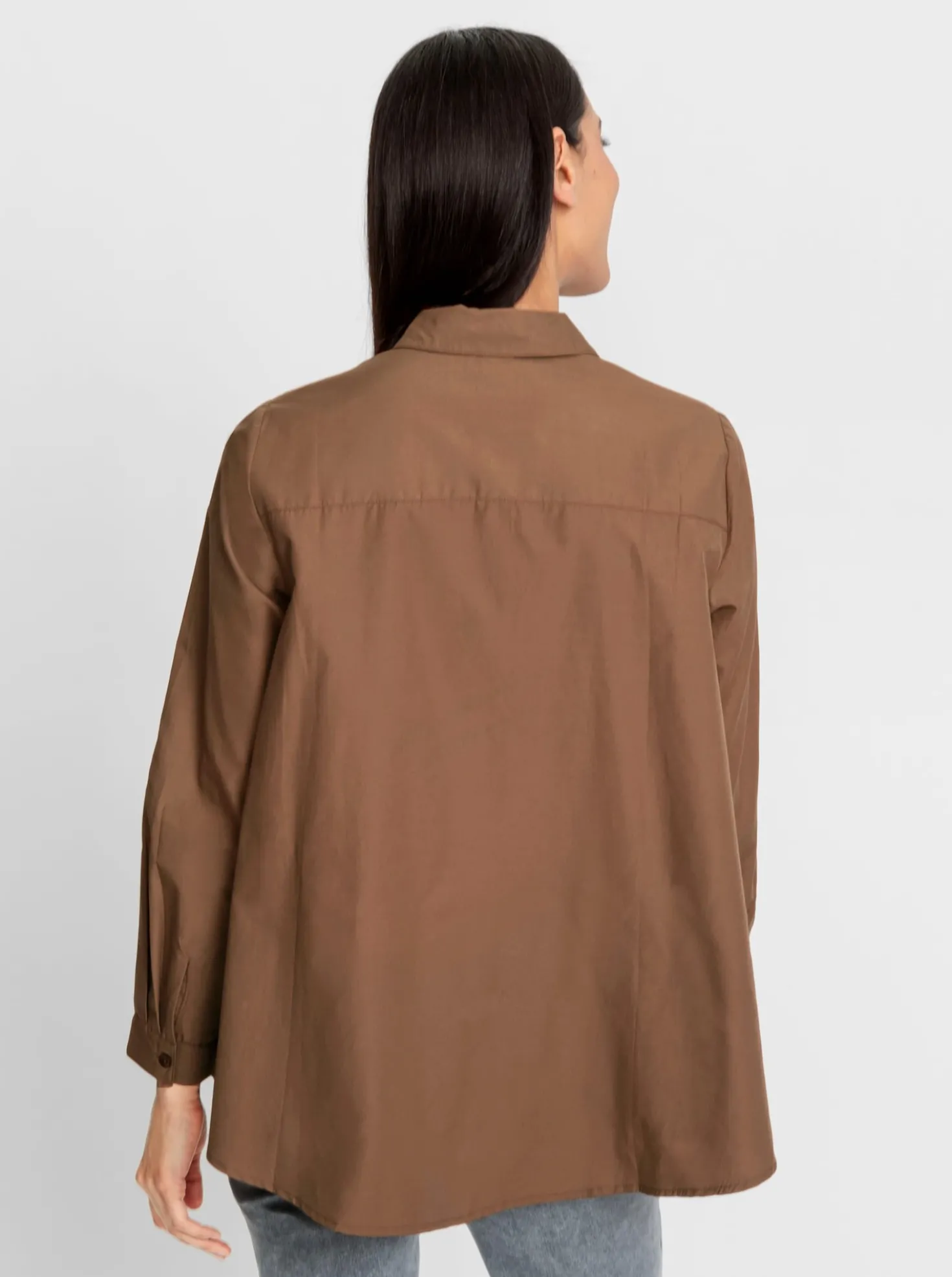 Longbluse in weiter A-Linie