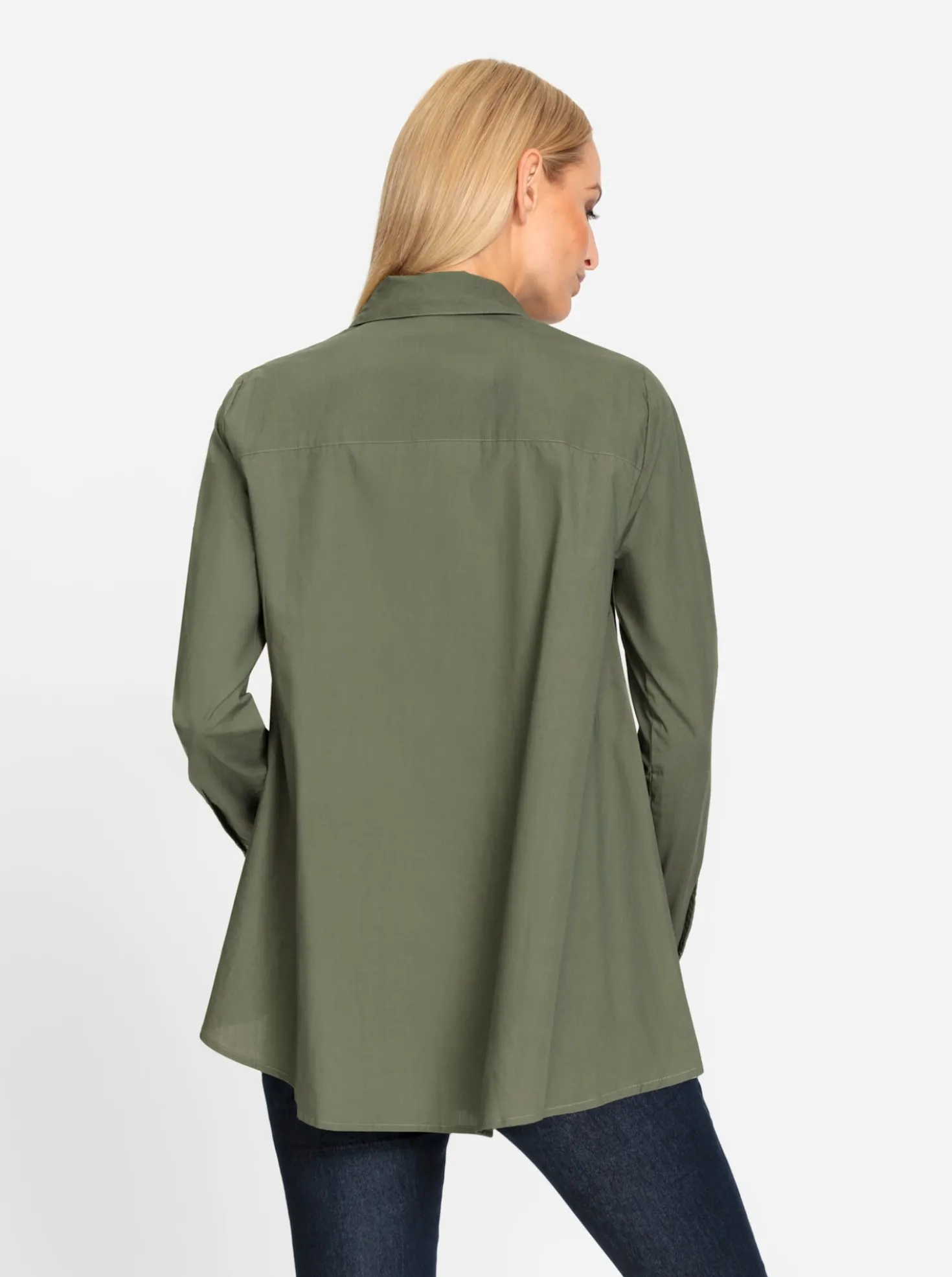 Longbluse in weiter A-Linie