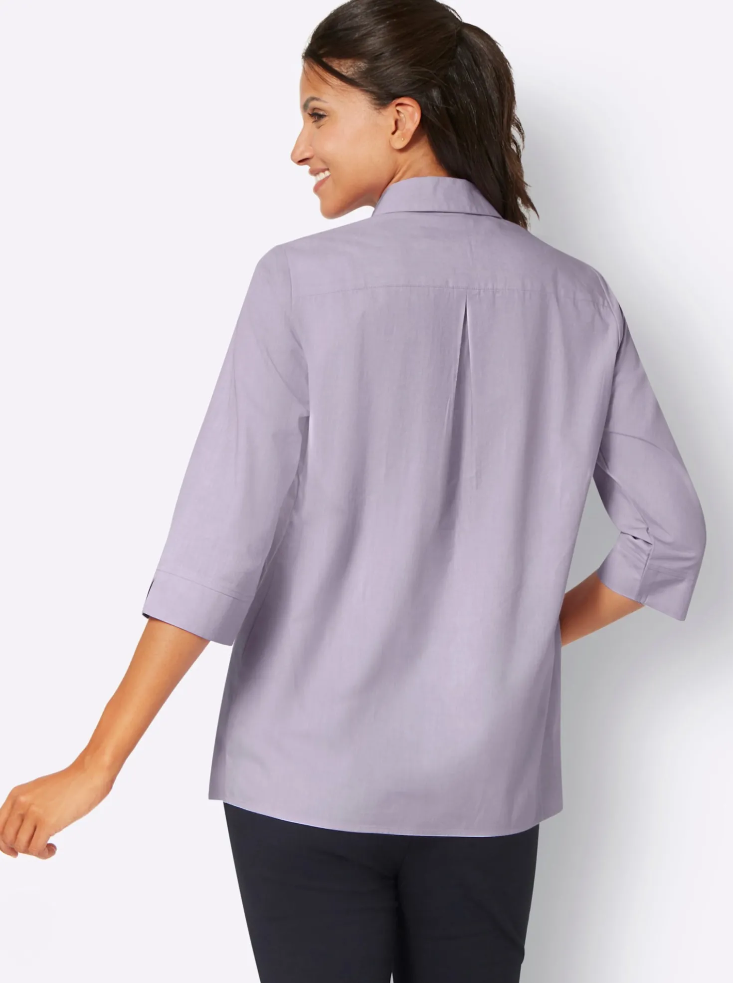 Longbluse mit Biesenverzierung