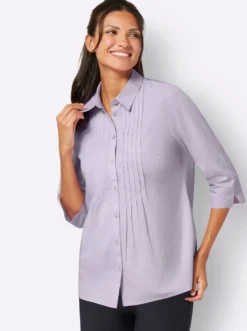 Longbluse mit Biesenverzierung