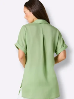 Longbluse mit Druck-Dessin