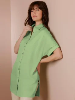 Longbluse mit Druck-Dessin
