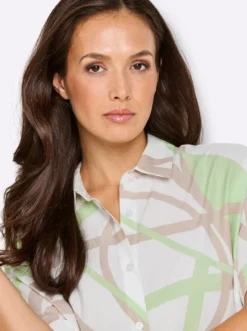Longbluse mit Druck-Dessin