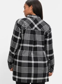 Longbluse mit Karomuster