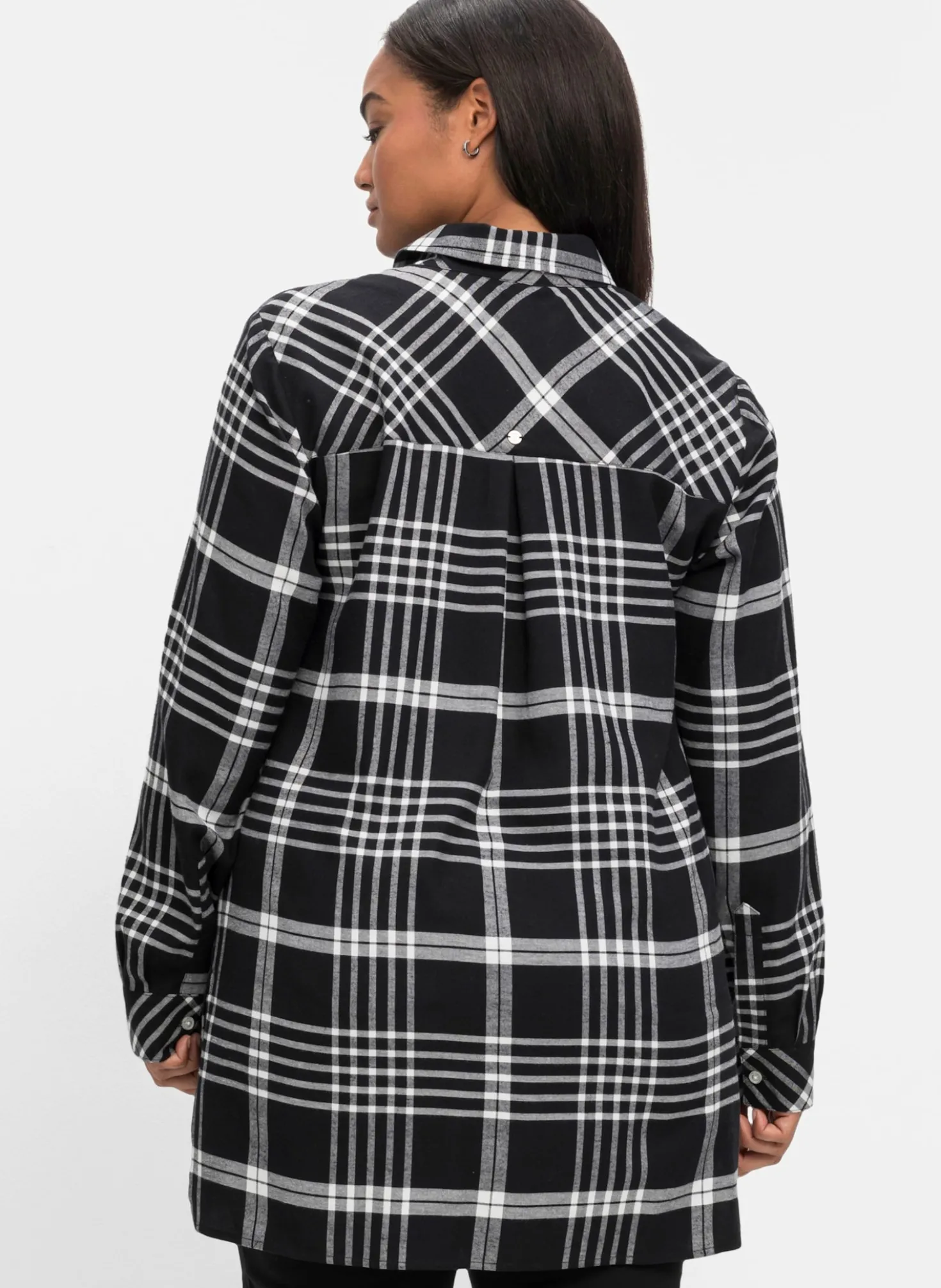 Longbluse mit Karomuster