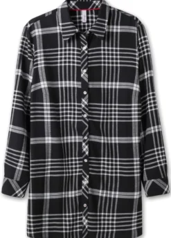 Longbluse mit Karomuster