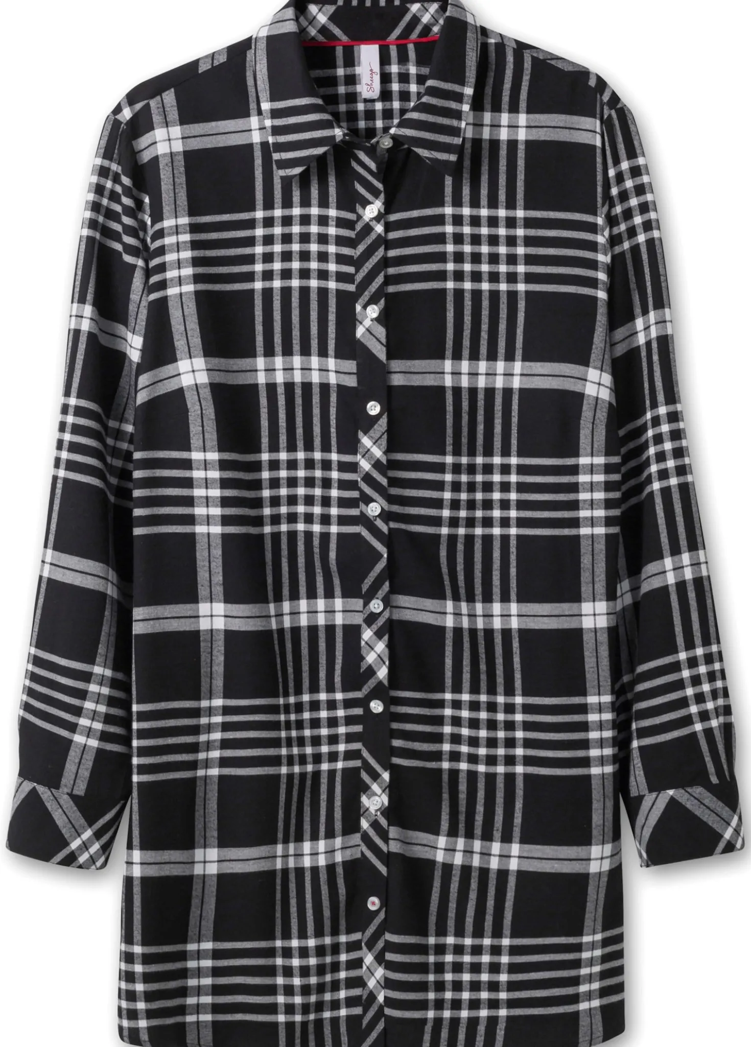 Longbluse mit Karomuster